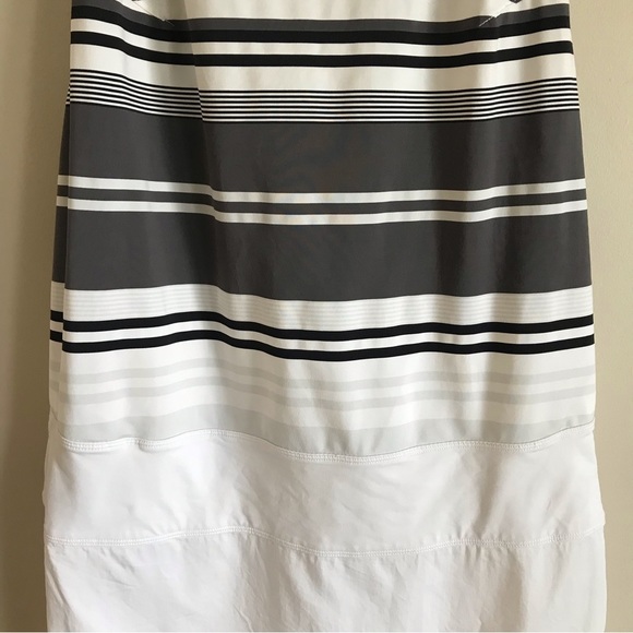 Lululemon Blissed Out Tank Dress Mini Racerback White Black Stripes Lightweight - Picture 6 of 8